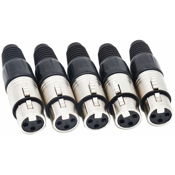10 stk. 3-polet XLR loddeforbindelse 5 han-stik 5 mikrofonforbindelse lydjack