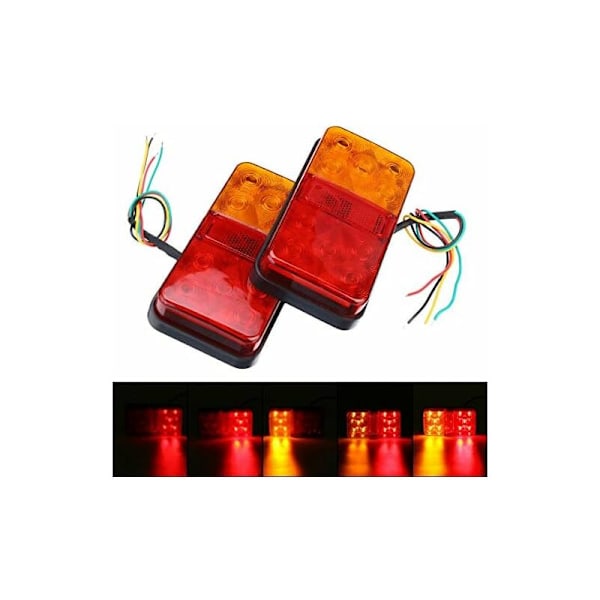 12V LED Baklykt Multifunksjonell Led Tilhengerlys Univesel Vanntett Blinklys Posisjonslys for Lastebil Tilhenger Caravan Traktor HIASDFLS