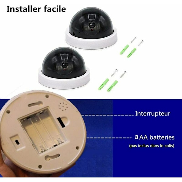 Trådlös Dome Dummykamera - Utomhus Säkerhetssimulering - Realistiskt Utseende - Set om 4