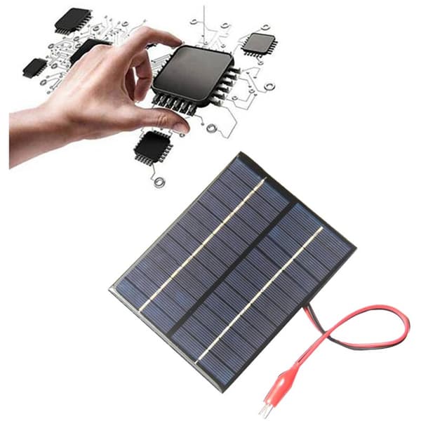 12V 2W Solcellelader DIY Solcellemodul Batteri Vanntett for Bil Utendørs Camping