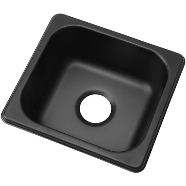 175, 160, 70 mm, 304 rostfritt stål RV-handfat, svartpläterad stång, för båt, husvagn, husbil