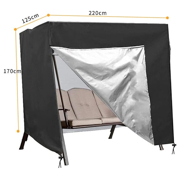 Skyddsöverdrag för gungor, Promotion Swing Cover, vattentätt Oxford-tyg, UV-skydd, för utomhusgungor (220×125×17