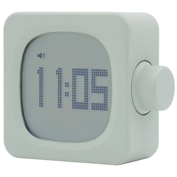 USB Retro Cube Vækkeur LED Ur Lys Multifunktionel Bærbar Hjem Vækkeur Firkantet Blok Ur Grøn