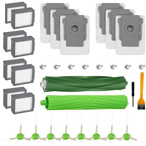 Reservedele til IRobot Roomba I7 I7+ E5 E6 I3 Hepa-filter Hovedbørste Sidebørste Fejerobot Tilbehør Kludmopper