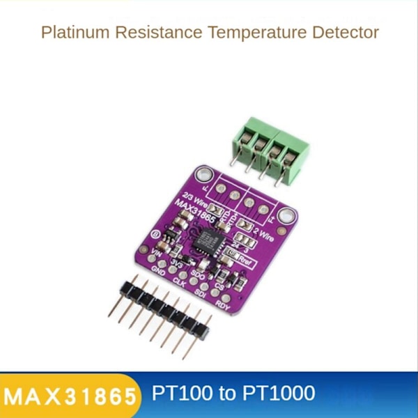 MAX31865 PT100/PT1000 RTD-till-digital omvandlare kretskort temperatur termoelement sensor förstärkare modul 3.3V/5V