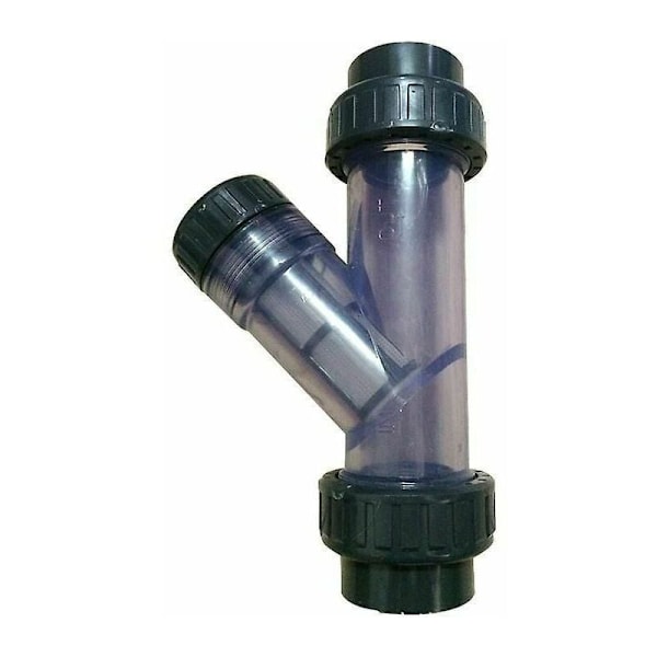 PVC-rørfilter Y-type netfilter akvariumvandingssil, PVC-rørformet filter DN32(40mm), AAFGVC
