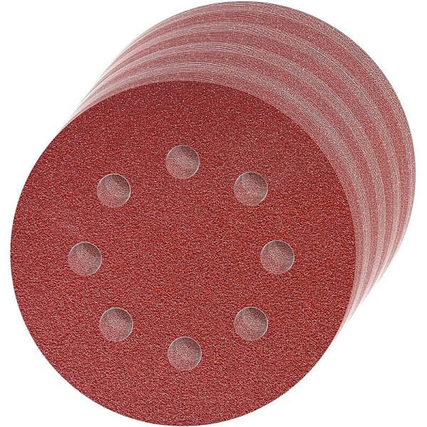 Hiomalevyt 125mm Sekoitettu Karkeus 40/60/80/100/120/150/180/240 Hiomapaperi 80 Kpl 8 Reikää Hiomalevy Eksentrishiomakoneelle