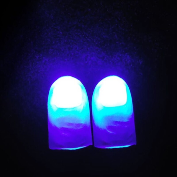 5 par LED-lys blinkende finger praktiske tilbehør multifunktionelle bærbare lys elektroniske tilbehør, blåt lys