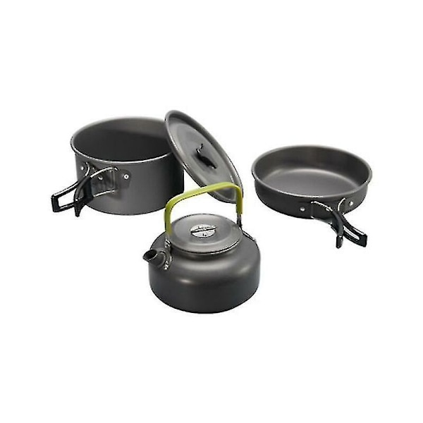 3 stk. Udendørs Varer Ultra Alloy Cam Ware Spisebestik Udendørs Tekande Picnic Spisebestik Sort