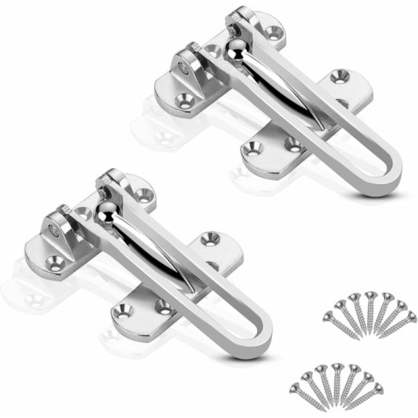 2 x Heavy Duty Ståldørbraketter for 2 x 4 Dør, U-formet Sikkerhetsstang