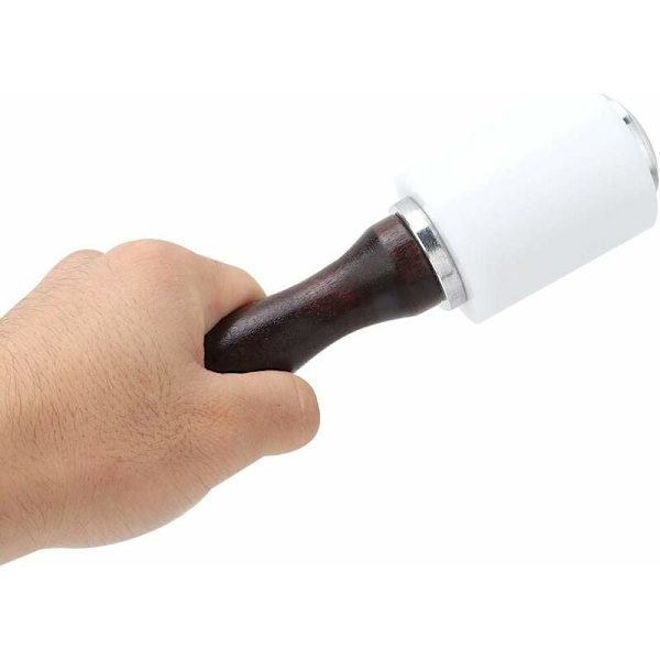 Profesjonell skinnhullhammer med skinnhåndverk dobbelthodet skinnøye med treskaft for DIY skinnhåndverk-