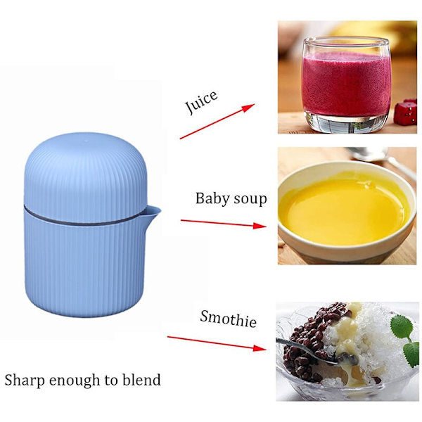 Mini bærbar manuel citruspresser frugtblender blender orange citronpresser husholdningskøkken maskin tilbehør, blå