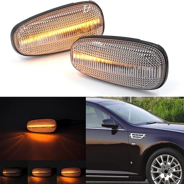 2 stk dynamiske sekvensielle blinklys LED sidefendere markeringslys til 2005-2011