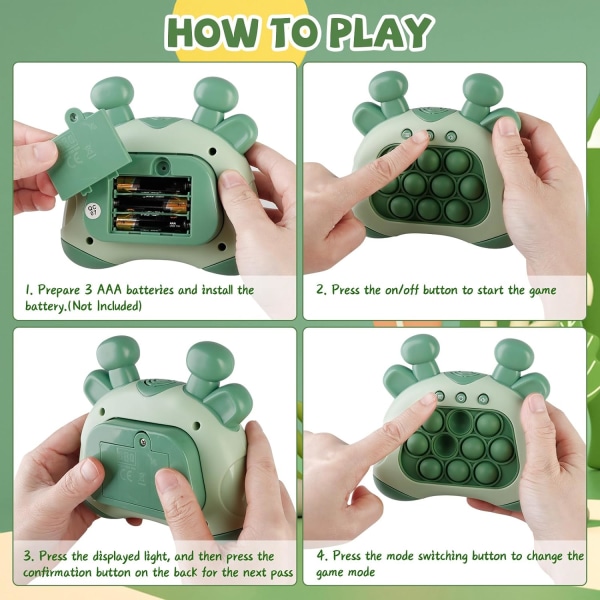 Quick push boble spil fidget sanselegetøj, børns lommespil børns stress relief banebrydende pædagogisk spillekonsol