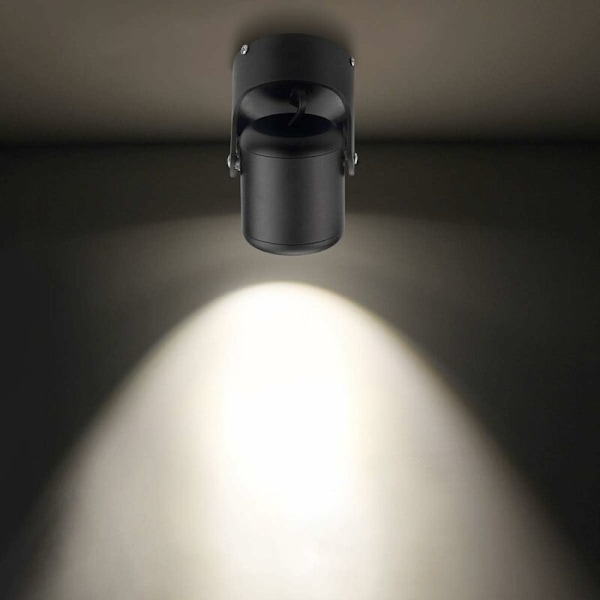 12W Vit Taklampa 1 LED-spotlight Justerbara Takspotlights Moderna Svängbara Spotlight Bar för Inomhus Kontor Vardagsrum Kök Rum (Svart