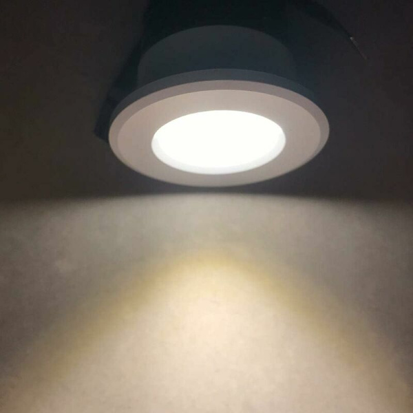 Mini Varmt Hvid 3W Indbyggede LED-Spots - Sæt af 4 - Til Vitriner og Nummerpladebelysning