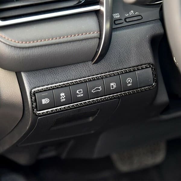 for 2018 2019 2020 Fiber Interior Driver Side Dashboard Trunk Headlight Switch Frame Cover Trim