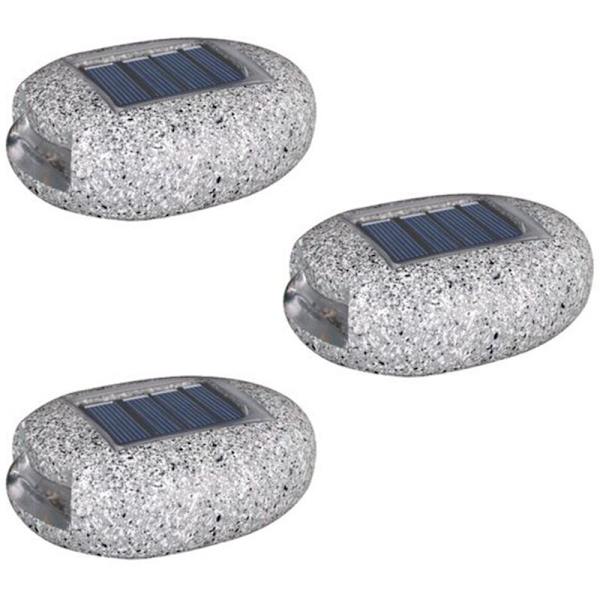 3X Solcellslampa för trädgårdsdekoration Utomhusbelysning LED Stenlampa Vattentät Uppfart Solcellsbelysning Solstenar Lampa