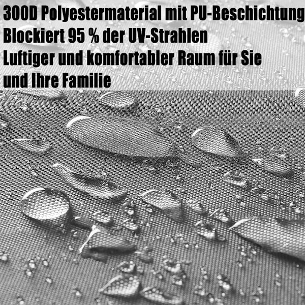 Varjostin Terassille Anti 95% UV Ilmaisella Narulla Vedenkestävä Kangas Parvekkeelle Terassille Ulkona Puutarhaan Suorakulmainen Harmaa 2x2m