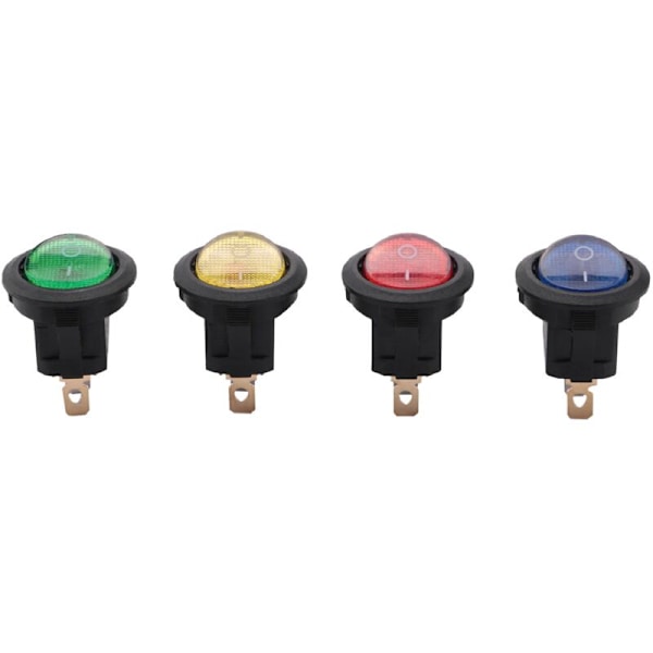 4 x 12V LED vippebryter Spst bryter dashbord bil båt