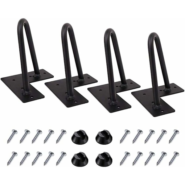 4 kpl Hiustenkivarsat 10 cm Pituus, DIY-Kalusteiden Metalliset Pöytäjalat Sopivat Kaappeihin, Vaatekaappeihin, TV-Kaappeihin, Laatikoihin, Yöpöytiin, 10 mm Halkaisijaltaan