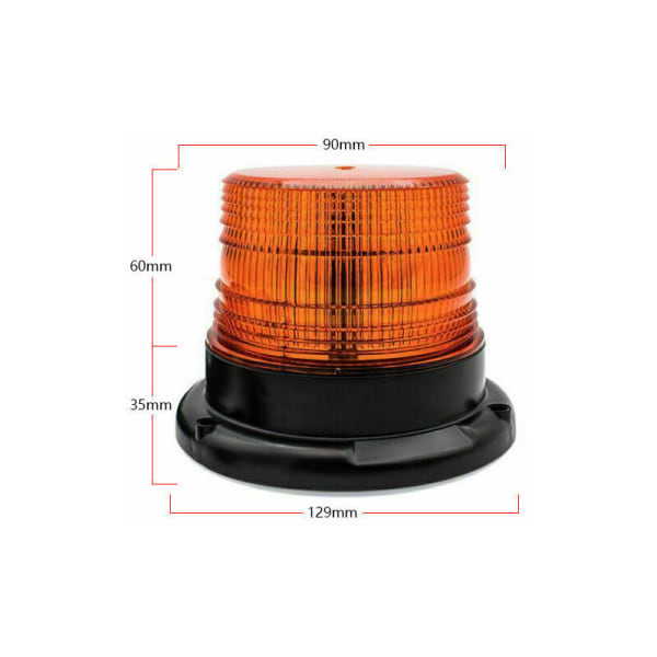 Orange LED roterende advarselslampe 12V trådløs strobe lys magnetisk blinkende lys nødsignaleringslys til auto køretøj Blinkende lampe og tilbehør