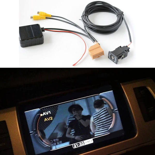 12V MMI 2G Bil Bluetooth AUX Trådlös AV/AV2 Adapter Kabel För A6 A8 2006-2008 J523