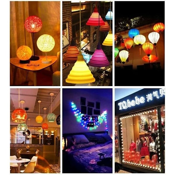 20 st 3W E27 färgade glödlampor, enfärgade LED-lampor, 100LM jullampa 220V fest små färgade bubblor, 180° LED-lampa (4 per färg)
