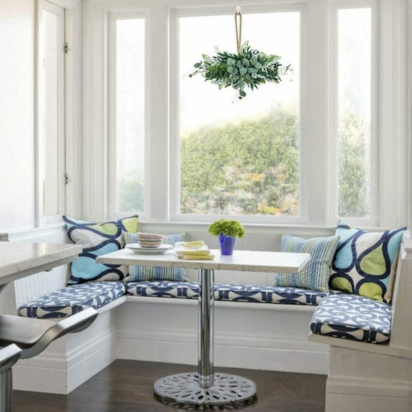 2X Kunstig Grønn Dørkrans Henge Eucalyptus Blad Girlander