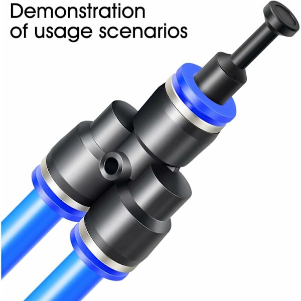 20 stk. 8 mm OD push-to-connect stikfittings, pneumatiske luft-stikfittings