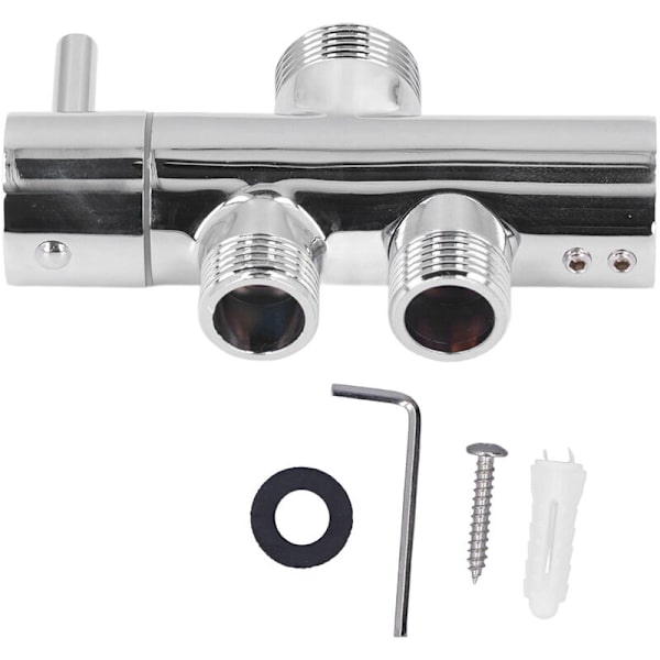 Dusjarm Diverter G1/2 Vanntett T-Kobling Messing Dusj Diverter Ventil for Bad