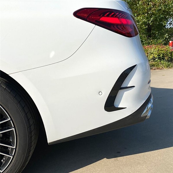 Bilens bakre stötfångarläpp splitter spoiler luftutlopp trim lock för C-klass W206 2022+ (svart)