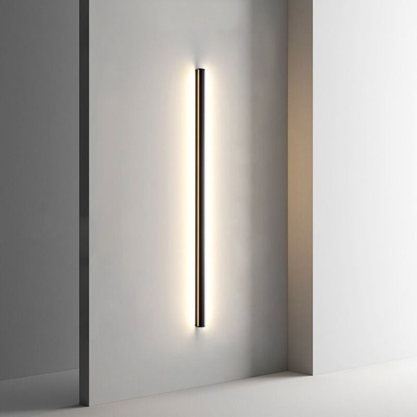 Lang innendørs vegglampe, trappevegglampe, minimalistisk LED lang bar vegglampe gull, 3 fargetemperaturer, lange vegglamper（60CM）