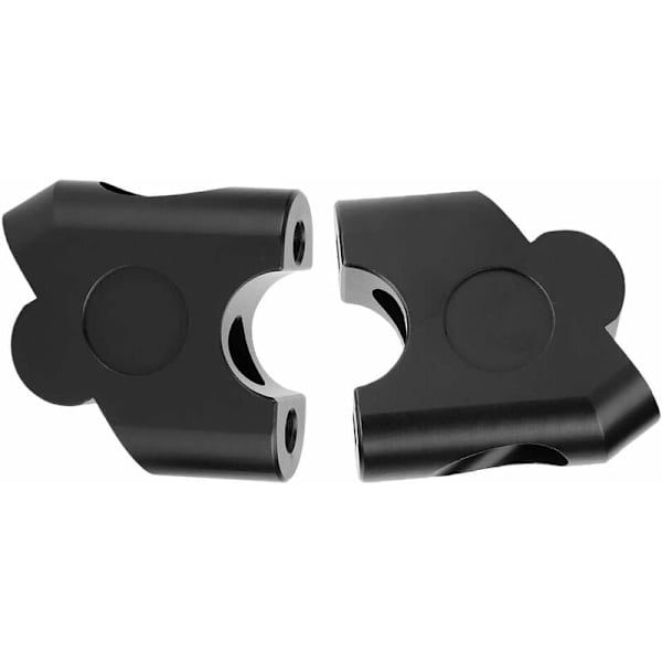 Styreforhøyer, 2 stk 22mm Universal Motorsykkel Styrehåndtak Bakre Styreklemme Flytt Monteringsadapter (Svart)