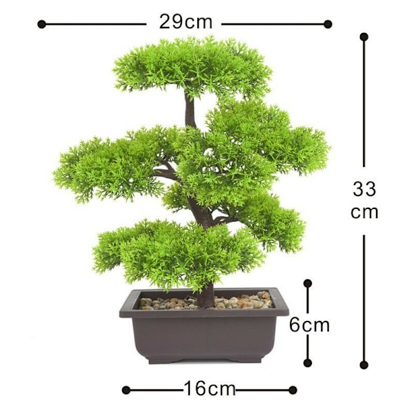 Kunstig plante bonsai livagtig smuk simulering pryd fyrretræ nåle cypress planter bonsai til hjemmet falsk træ bonsai attraktiv til hjemmet-DE
