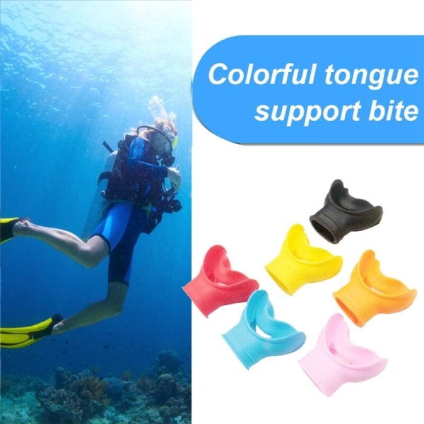 Scuba Diving Anden Trin Silicone Spidser Snorkel Regulator Farverige Undervandsåndedrætstilbehør Gul