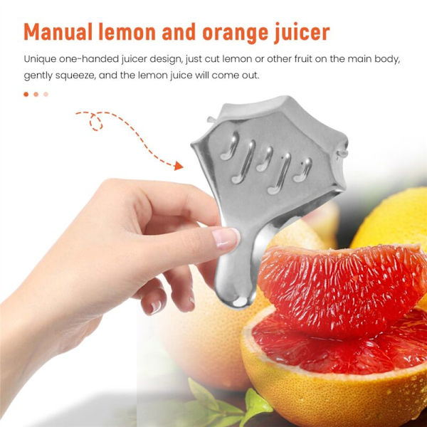 Rustfritt stål juicer, manuelle tenger, sitrus juicer, for hjem, kjøkken, bar, 4 stykker