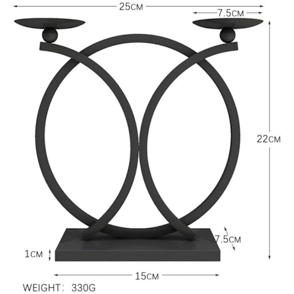 Rund metall ljusstake ljusstake dekoration prydnader ljusstake guld