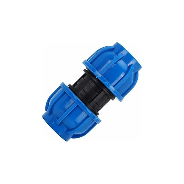 2 stk. PE-plast lige konnektor 32mm til 32mm vandrørsadapter lige fitting vandrørsfitting rørfittings