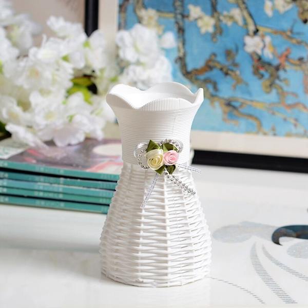 Simuleret vase blonder mund stue dekoration blomsterpotte blomsterkurv dekoration håndværk vase