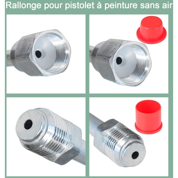 2 x 30 CM Forlengelsesstang for Airless Sprøytepistol Dys