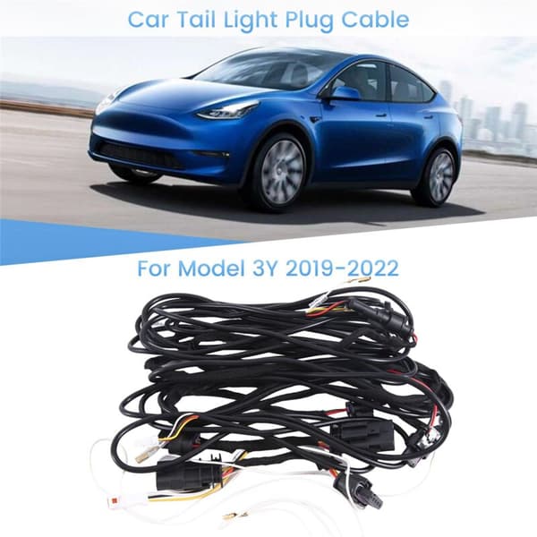 For Model 3/Y 2019-2022, Bil Baklys Plug Kabel