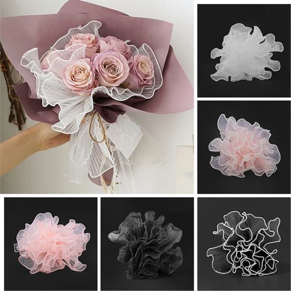 Wave Edge Blomsterförpackning DIY Hantverk Bröllopsfest Alla hjärtans dag Bukett Presentförpackningsmaterial E
