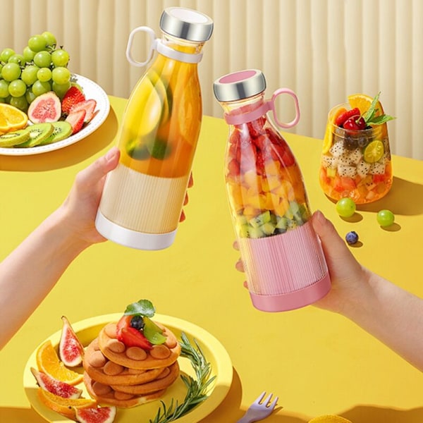 Bærbar Elektrisk Blender Juicer Blender USB Mini Genopladelig Mixer Frugt Juicer Frugt Multifunktion Juicer Maker 350ML-B