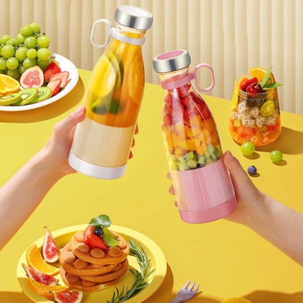 Bärbar elektrisk mixer juicer mixer USB mini uppladdningsbar mixer frukt juicer frukt multifunktionell juicer maker 350ML-B
