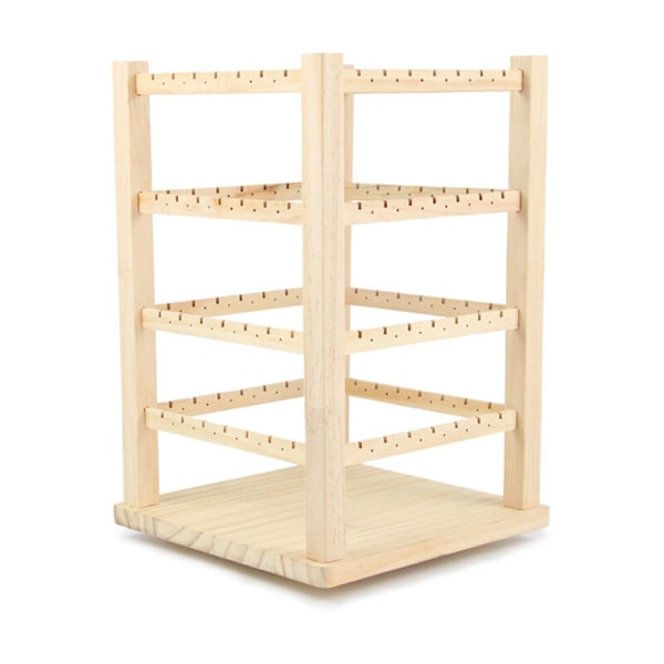 Roterende Ørepyntstativ og Organizer, Klassisk 4-trinns Display, 96 Huller 112 Spor