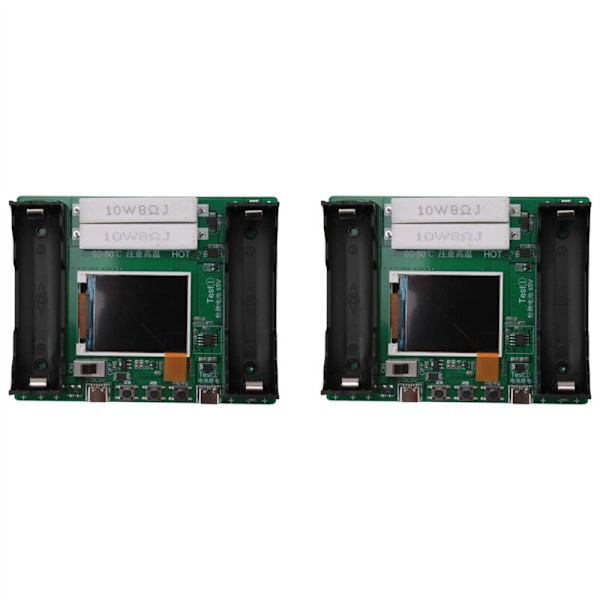 2x 18650 Litiumbatteri Kapacitetsmodul Mätar Testare LCD Digital Display Inre Resistans