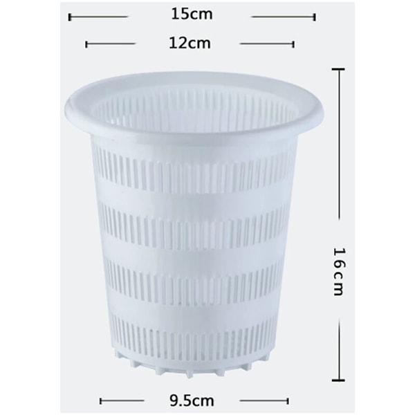Højde Mesh Pot Net Cup Plante Kurv Hydroponisk Plante Vokse Have Have Værktøjer-Sort