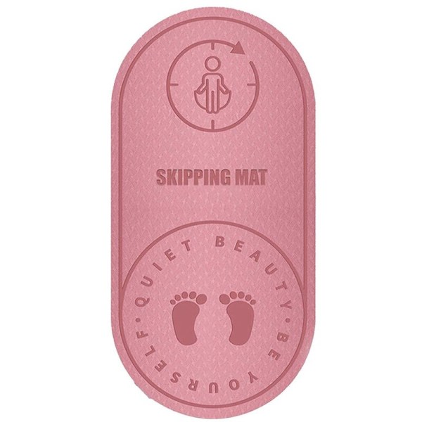 Træningsmåtte - Skridsikker Fitnessmåtte Ekstra Tyk Trykning Stille Gulv til Yoga Typer, Pink