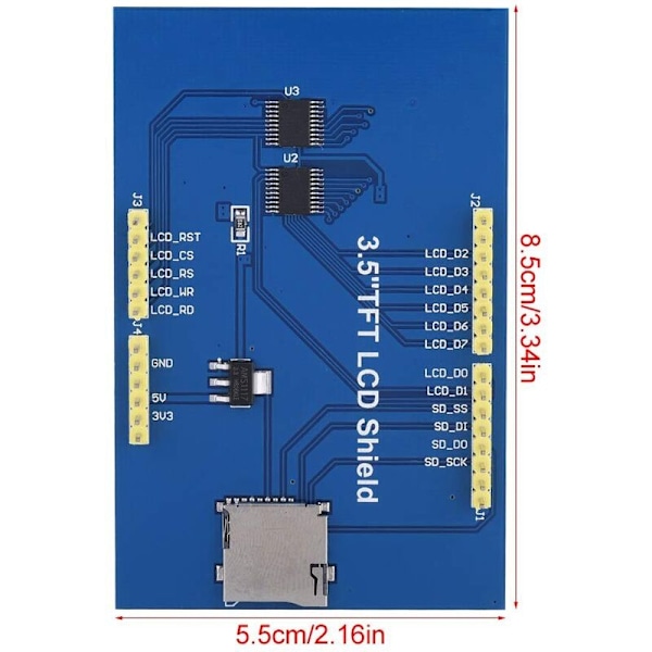 Näyttömoduuli - 3,5 tuuman 480X320 TFT LCD -näyttömoduuli levyille ja 2560 (Väri: 1XLCD-näyttö)